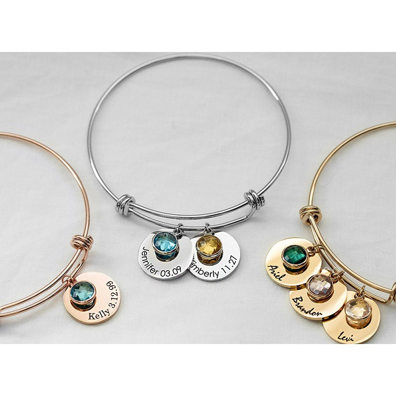 Bracelet personnalisable avec Charms Gravés